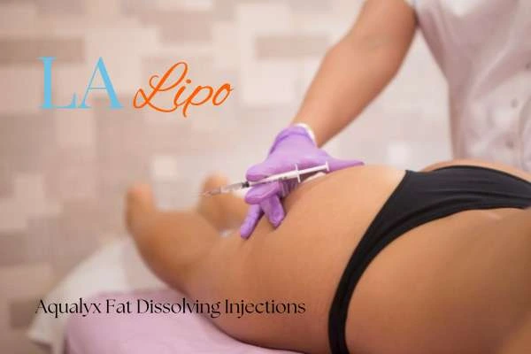 Woman having fat dissolving injections Scunthorpe on thighs