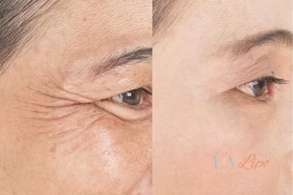 Before and after results of woman - HI-fu wrinkles reduction treatment Scunthorpe