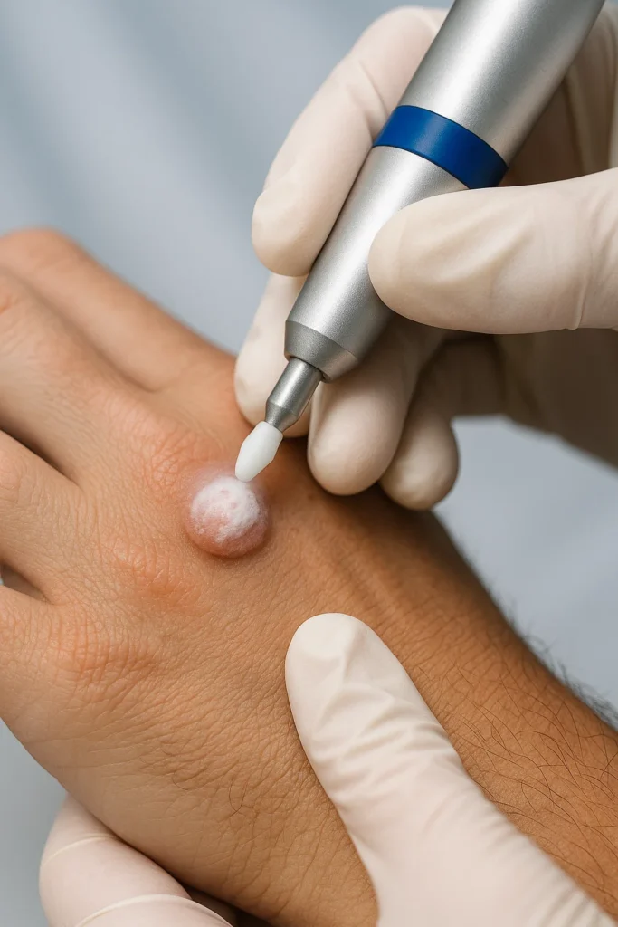 example of wart removal Scunthorpe using cryopen